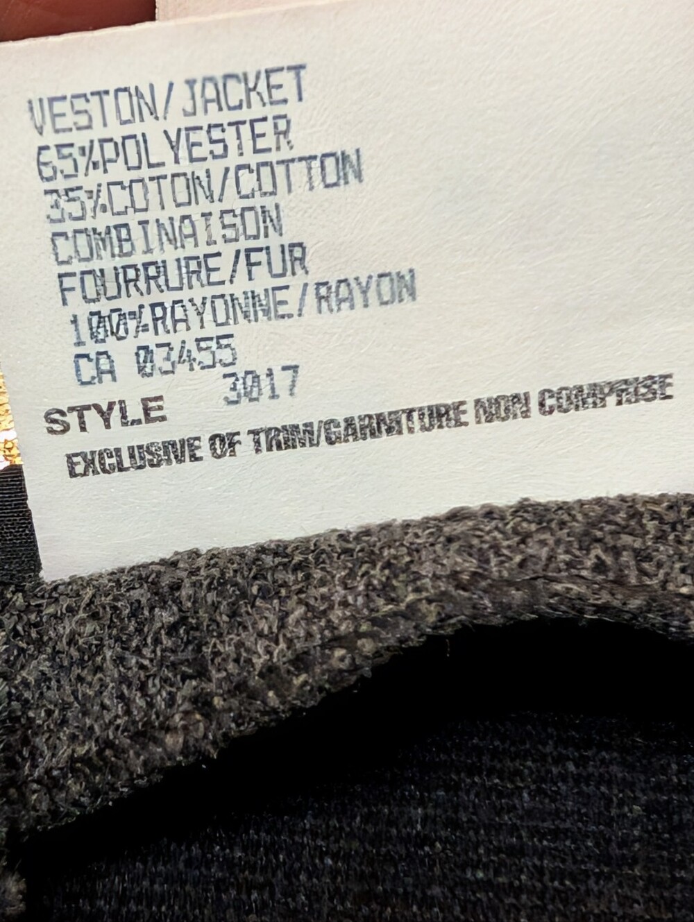 Vintage Farouche by Lori Weidner Princess Coat blazer Faux Astrakhan Trim Gray 4 - Picture 5 of 7